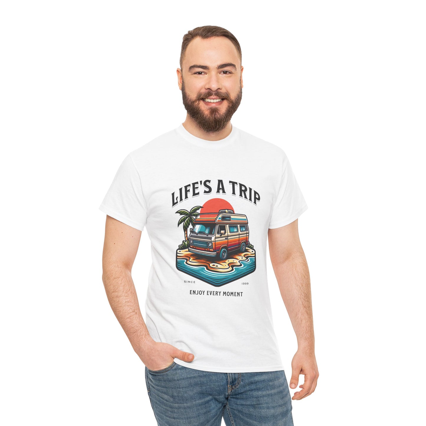 Travel Tee - Life's a Trip Unisex Heavy Cotton Tee