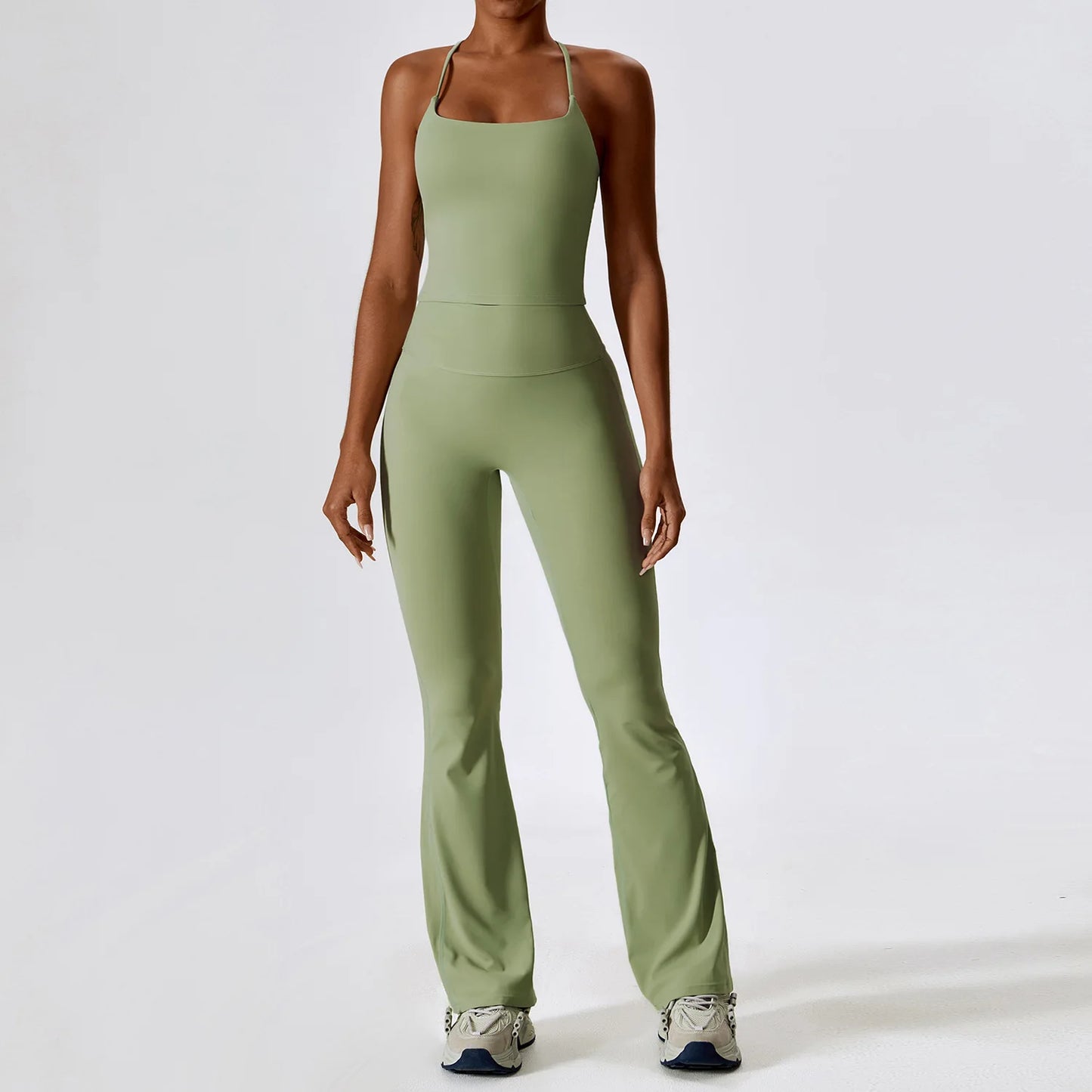 2-Piece Seamless Yoga Set – Move with Purpose, Stretch with Freedom (Sports Bra or Long Sleeve + High-Waist Leggings)