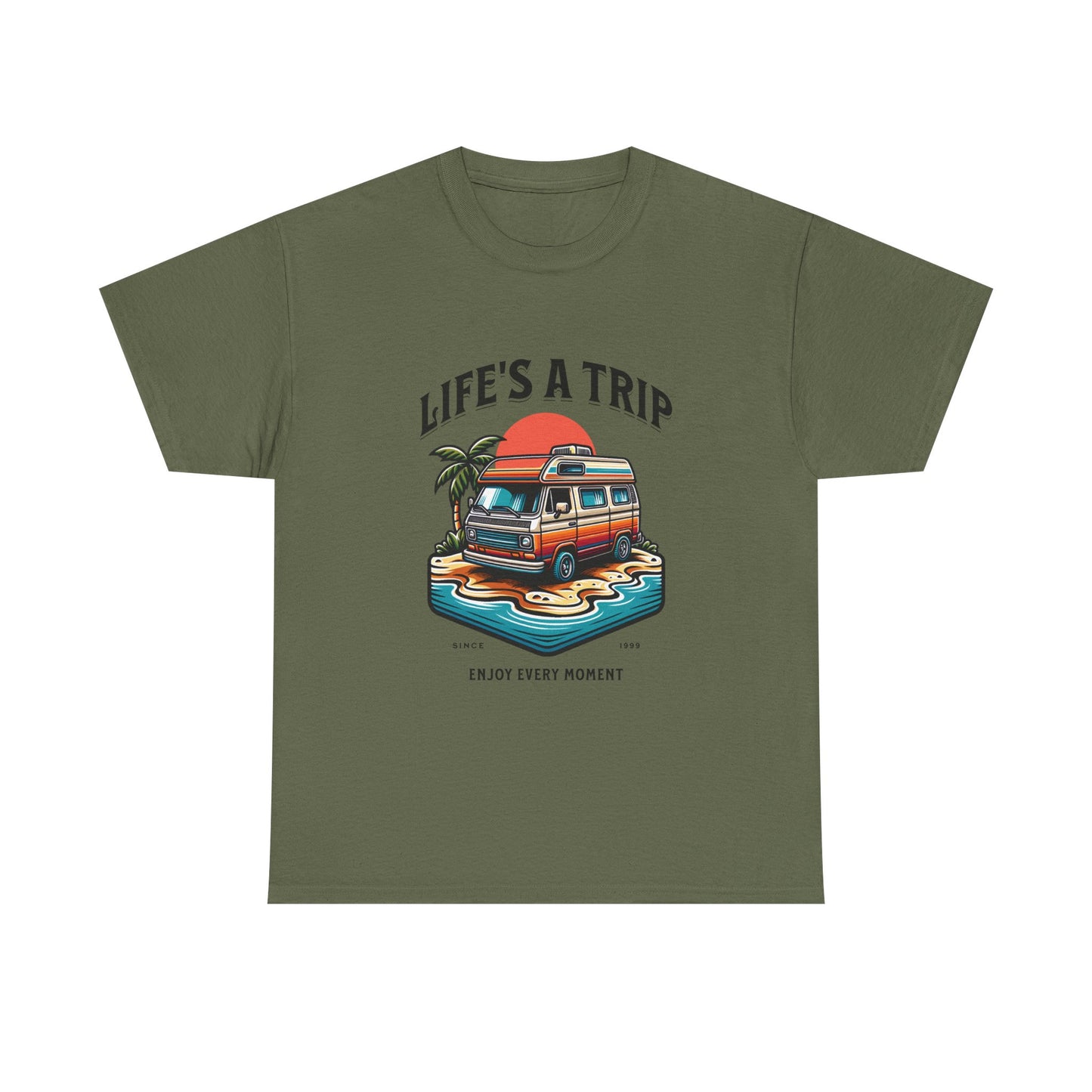 Travel Tee - Life's a Trip Unisex Heavy Cotton Tee