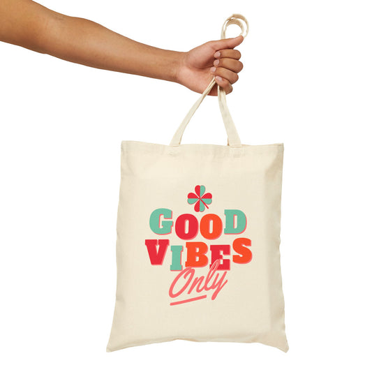 Good Vibes Cotton Canvas Tote Bag