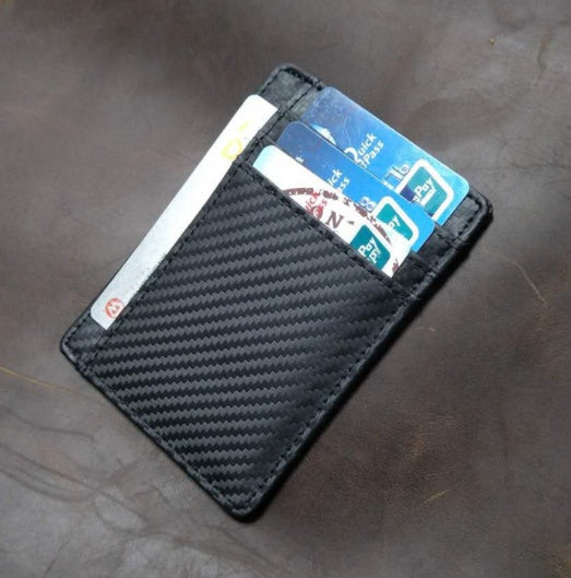 EXINOZ Leather Minimalist Wallet RFID Blocking