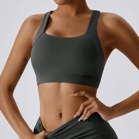 Women’s Crossed Shoulder Strap Sports Bra