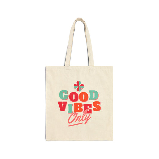 Good Vibes Cotton Canvas Tote Bag